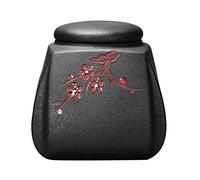 MYXJX funeral urn, Funeral Urn for Adult & Pet Ashes, Handmade Ceramics Keepsake, Burial at Home or Cemetery, Dog, cat,Black