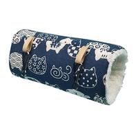 MYXJX hamster toys, Hamster Toy 2Pcs Cage Ferret Tunnel Hammock For Rat Warm Tube Hanging Bed 7 S(6 M)