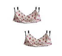 MYXJX hamster toys, Hamster Toy 2Pcs Hammock Cotton Mouse Hanging Bed Small Pet Double Layer Warm Sleep Nests 02 S(02 S)