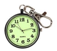 MYXJX pocket watch, Pocket Watch Minimalist Ultra Thin Open Face with Key Buckle Unisex Portable Unisex Pocket Watch(Black)