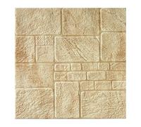 MYXJX self Adhesive Wallpaper, 10 Pcs Self Adhesive, Peel Off and Stick Tile Stickers Wallpaper for Interior Wall Decor(Beige)