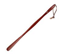 MYXJX shoe horn, Wooden Shoehorn Long handle Shoe Horn(Dark Red 75cm)