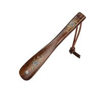 MYXJX shoe horn, Wooden Shoehorn Long handle Shoe Horn(Ebony Flower 22cm)