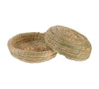 MYXJX Small pet's nest 2pcs Pet Warm Nest Straw Chewing Toy Woven Grass Rabbit Bed Rabbit Woven Bed Chinchilla Nest Bu