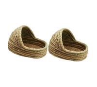 MYXJX Small pet's nest Rabbit Nest Rabbit Hideout Hamster Hut Rabbit Beds Rabbit Grass Bed Bedding Chew Toy Pet C(Ax2pcs,20X15CM)