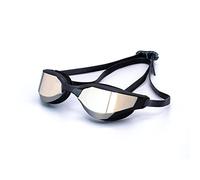 MYXJX swimming goggles, Adult Swim Goggles Electroplate Fog-proof Professional Men Women Cool Silver Plated Swimming Equip(Black silver plated)