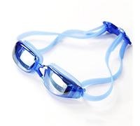 MYXJX swimming goggles, Black Plated Swimming Goggles With Earplug Professional Adult Silicone Pool Glasses Anti Fog Men Women Eyewear(Blue)