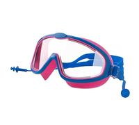 MYXJX swimming goggles, Swim Goggles Earplug 2 in 1 Set for Kids Anti-Fog UV Protection Swimming Glasses With Earplugs Children(Blue Red)