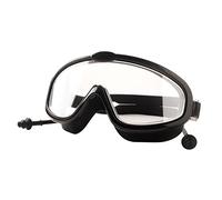 MYXJX swimming goggles, Swim Goggles Earplug 2 in 1 Set for Kids Anti-Fog UV Protection Swimming Glasses With Earplugs Children(Black)