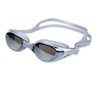 MYXJX swimming goggles, Swimming Goggles For Men Women Anti-Fog uv Prescription Waterproof Silicone adjust Swim Pool Eyewear Adults Diving Glasses(Silver)