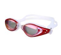 MYXJX swimming goggles, Swimming Goggles For Men Women Anti-Fog uv Prescription Waterproof Silicone adjust Swim Pool Eyewear Adults Diving Glasses(Red)