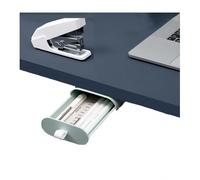 MYXJX under desk storage, Under Desk Drawer Storage Box, Hidden Stationery Organizer Rack The Office Table,Blue,S(Green s)