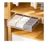 MYXJX under desk storage, Under The Table Hidden Drawer Storage Box, Office Desk Pop-Up Stationery Tray, small,size(Large)