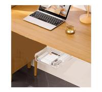 MYXJX under desk storage, Under The Table Hidden Drawer Storage Box, Office Desk Pop-Up Stationery Tray, small,size(Medium)