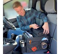 Myxplorer Van, Campervan & Car Front Seat Organiser With Cooler Bag, Multi-Compartment Storage, Non-Slip Clips, 26L