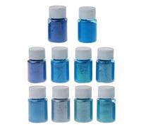 Myya 10 Colors Sea Blue Mica Powder Pearl Pigment Epoxy Resin Colorant Cosmetic Grade Make Up Soap Making Pearl Color Dye Kit