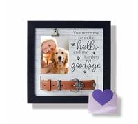 myyAA Pet Memorial Frame with Collar Holder, Memorial Sympathy Gifts for Loss of Dog, Cat Memorial Gift, My Hardest Goodbye