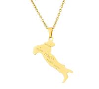 MYYCYCV Necklace pendant Italy map necklace summer men's and women's geometric pendant couple necklace fashion accessories gift