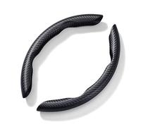 MYYULONG 2Pcs Car Steering Wheel Cover for Peugeot 208 e208 GT GT Line 2020-2023 2021 2022, Anti-slip Breathable Segmented Steering Wheel Cover Protector Accessories,Bla-ck