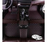 MYYULONG Car Floor Mats for Nissan Qashqai J12 e-Power 2022-2024 2025 RHD, Full Coverage Waterproof Non-Slip Leather Carpet Cover Tailored Fit Floor Mats Set Accessory,Black-Red