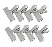 MYYZMY 8 Pcs Chip Bag Clips, 3 Inch Wide Stainless Steel Heavy Duty, Silver