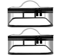 MYYZMY Clear Makeup Bags, 2 Pcs Transparent Cosmetic Bags, Black