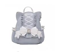MYZCYBFC Cute lace cat ear backpack student schoolbag bow mini backpack girls lace shoulder bag (Blue)