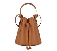 MYZCYBFC Petal handbag retro drawstring shoulder messenger bag simple and fashionable blessing bag (Brown,Small)