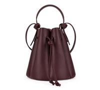 MYZCYBFC Petal handbag retro drawstring shoulder messenger bag simple and fashionable blessing bag (Burgundy,Small)