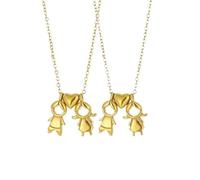 MYZCYBFC This stainless steel couple's necklace, complete with a cartoon pendant, makes an ideal Valentine's Day gift. (2 pieces A)