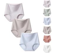 MYZCYBFC Women's high-waist seamless tummy-control panties, cross double hip-lifting panties, comfortable, skin-friendly and cool (Color A,XXL)