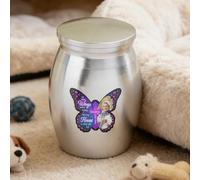 MYZQIFF Always In Ours Thoughts Custom Photo Decorative Urn for Ashes, Personalized Picture & Text Name Memory Urn Cremation Keepsake Memorial Sympathy Gifts For Loss Of Mom, Dad