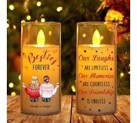 MYZQIFF Bestie Forever Our Friendship is Endless, Personalized Bestie LED Candles Light, Custom Name Christmas Friend Friendship Bestie Sister Candles Lamp Night Light Gifts for Women (style14)