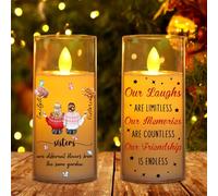 MYZQIFF Bestie Forever Our Friendship is Endless, Personalized Bestie LED Candles Light, Custom Name Christmas Friend Friendship Bestie Sister Candles Lamp Night Light Gifts for Women (style15)