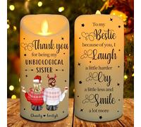MYZQIFF Bestie Forever Our Friendship is Endless, Personalized Bestie LED Candles Light, Custom Name Christmas Friend Friendship Bestie Sister Candles Lamp Night Light Gifts for Women (style05)