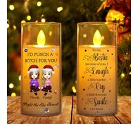 MYZQIFF Bestie Forever Our Friendship is Endless, Personalized Bestie LED Candles Light, Custom Name Christmas Friend Friendship Bestie Sister Candles Lamp Night Light Gifts for Women (style03)