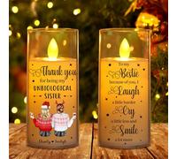 MYZQIFF Bestie Forever Our Friendship is Endless, Personalized Bestie LED Candles Light, Custom Name Christmas Friend Friendship Bestie Sister Candles Lamp Night Light Gifts for Women (style04)