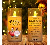 MYZQIFF Bestie Forever Our Friendship is Endless, Personalized Bestie LED Candles Light, Custom Name Christmas Friend Friendship Bestie Sister Candles Lamp Night Light Gifts for Women (style02)