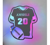 MYZQIFF Personalized Name Sport Jersey Led Mirror Light for Bedroom, Neon Sign Wall Art, Night Light Decoration