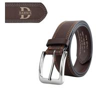 MYZQIFF Personalized Valentines Day Men's Leather Belt,Think Of Me Whenever You Take Off Your Pants, Custom Engraved Name Leather Belt Gift for Men Him Husband boyfriend (05)