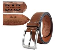 MYZQIFF Personalized Valentines Day Men's Leather Belt,Think Of Me Whenever You Take Off Your Pants, Custom Engraved Name Leather Belt Gift for Men Him Husband boyfriend (04)