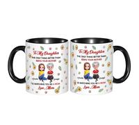MYZQIFF to My Daughter Mug from Mum Mom Cartoonize, Personalized Cartoon Style Mothers Day Coffee Mug,Custom Mother and Daughter Coffee Cup, Watching You Be A Mom Gift from Mama Mum on Mother's Day