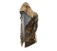 MYZTTZR Men's Hooded Cardigan Viking 3D Tattoo Print Fenrir Wolf Celtic Knot Retro Fashion Valhalla Medieval,Norse Mythology,4XL
