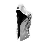 MYZTTZR Men's Hooded Cardigan Viking 3D Tattoo Print Fenrir Wolf Celtic Knot Retro Fashion Valhalla Medieval,Fenrir Wolf,XXL