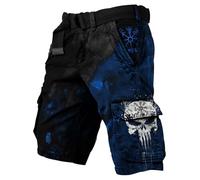 MYZTTZR Men's Loose-fitting Summer Shorts Viking 3D Printed Tattoo Personalized Retro Fashionable Women's Sports Pants Medieval,Norse Runes,XXL