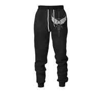 MYZTTZR Nordic Mythology 3D Printed Men's Sports Trousers Viking Retro Tattoo Celtic Knot Cosplay Odin Raven Valhalla Medieval,Valhalla,4XL