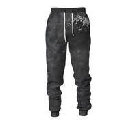 MYZTTZR Nordic Mythology 3D Printed Men's Sports Trousers Viking Retro Tattoo Celtic Knot Cosplay Odin Raven Valhalla Medieval,Cosplay,3XL