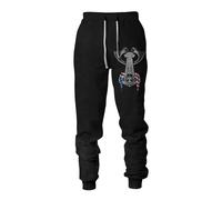 MYZTTZR Nordic Mythology Men's Sports Pants Viking 3D Tattoo Print Fenrir Wolf Odin God Retro Fashion Medieval Gift,Mediaeval,4XL