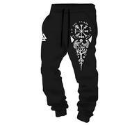 MYZTTZR Nordic Mythology Men's Trousers Viking 3D Printed Tattoo Odin Raven Skull Retro Personality Women's Sports Trousers,Yggdrasil,5XL