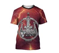MYZTTZR Nordic Mythology Summer Short Sleeve Ultra-thin Quick Dry Casual T-shirt Sons Of Odin Gift,Viking Ship,5XL